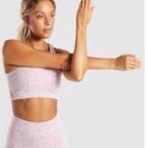 GYMSHARK Fleur Texture Sports Bra